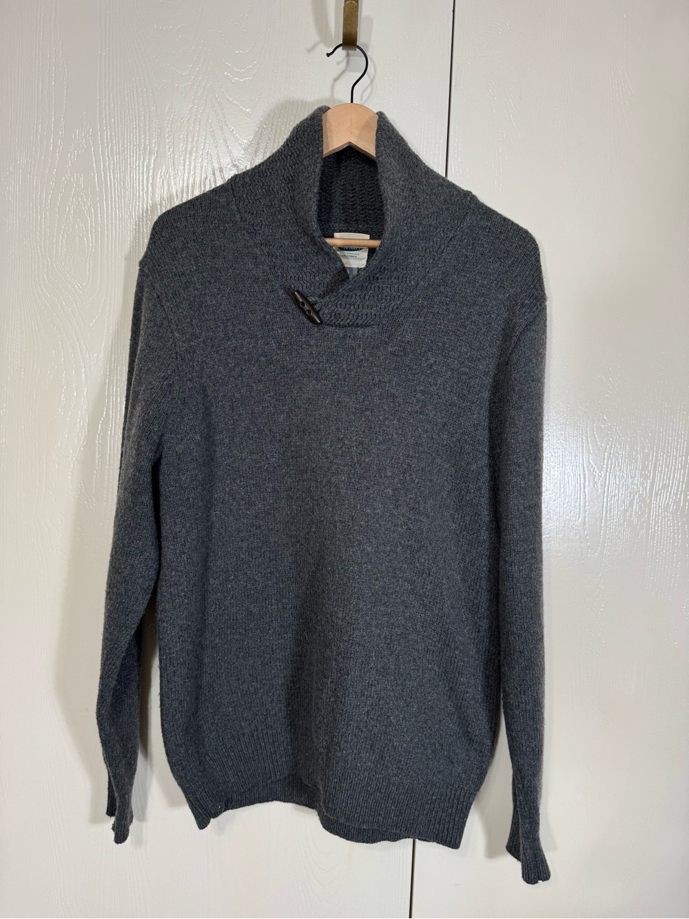 Old Navy Men's Dark Gray Mock Neck Toggle Sweater L